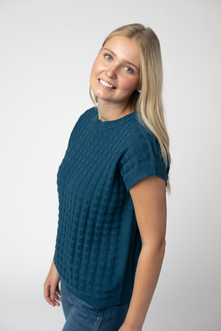 IN STOCK Kelly Knitted Top - Teal