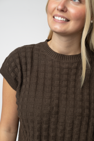 IN STOCK Kelly Knitted Top - Brown