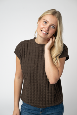 IN STOCK Kelly Knitted Top - Brown