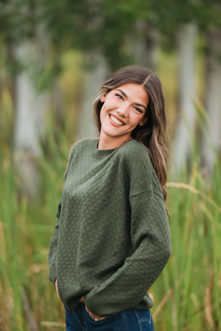 IN STOCK Gianna Pullover Sweater - Olive