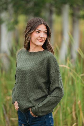 IN STOCK Gianna Pullover Sweater - Olive