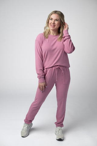 IN STOCK Corrine Ribbed Pullover Top - Rose FINAL SALE