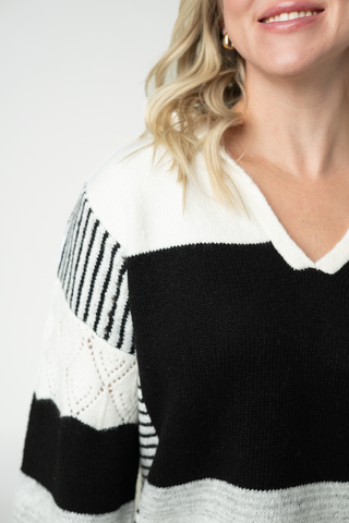 IN STOCK Monochrome Colorblock Hoodie