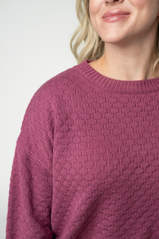 IN STOCK Gianna Pullover Sweater - Raspberry