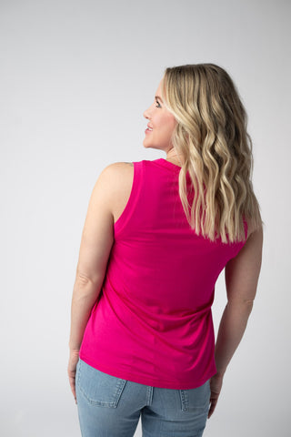 IN STOCK Noelle Tank - Hot Pink FINAL SALE