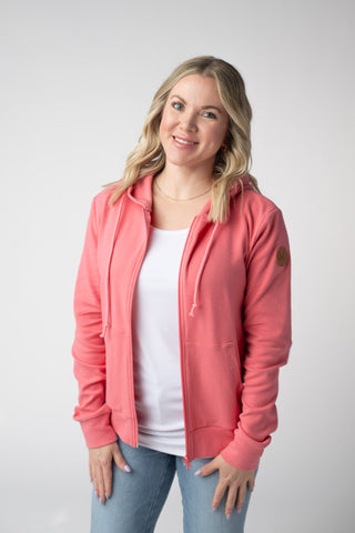 IN STOCK Fullzip Hoodie - Sunkissed Coral