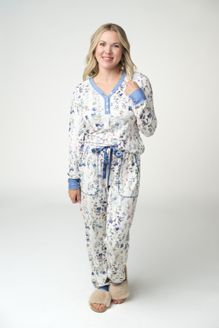 IN STOCK Cozy Pajama Set - Olive Meadow