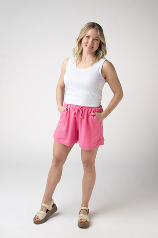 IN STOCK Weslie Waffle Shorts - Pink