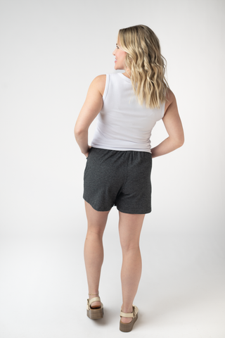IN STOCK Candice Crinkle Shorts - Charcoal