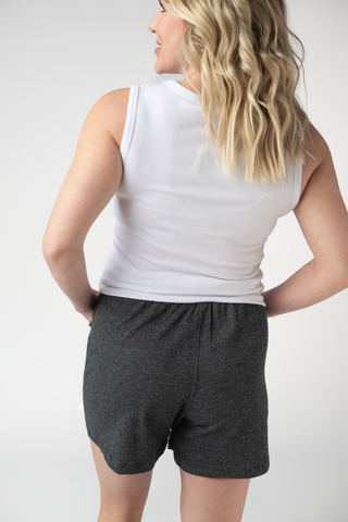 IN STOCK Candice Crinkle Shorts - Charcoal