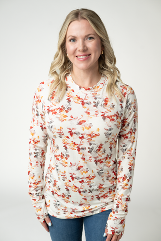09.09 EN ROUTE Blair Long Sleeve Top - Autumn Watercolor