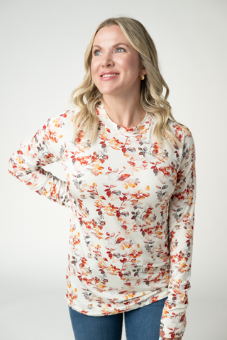 09.09 EN ROUTE Blair Long Sleeve Top - Autumn Watercolor
