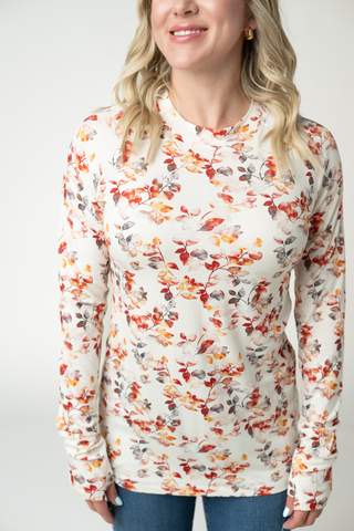 09.09 EN ROUTE Blair Long Sleeve Top - Autumn Watercolor