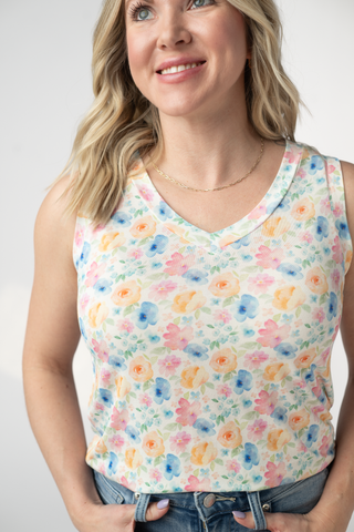 IN STOCK Noelle Tank - Petal Gardens