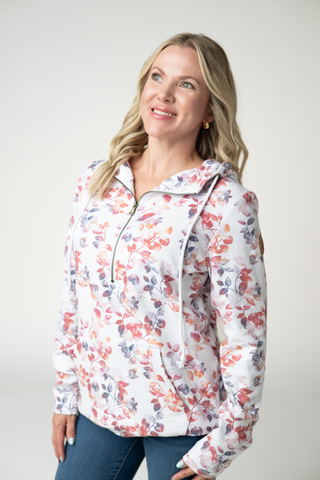 IN STOCK HalfZip Hoodie - Autumn Watercolor