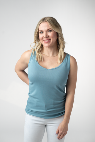 IN STOCK Kennedy Tank - Dusty Blue