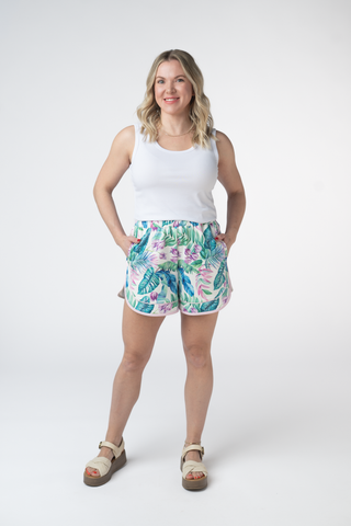 IN STOCK Dolphin Shorts - Tropical Leaf