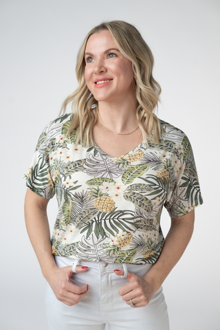 IN STOCK Chloe Cozy Top - Pineapple Leaf FINAL SALE