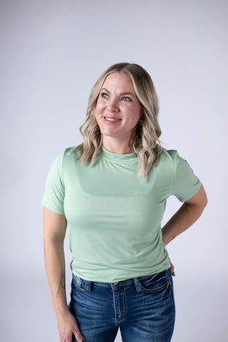 IN STOCK Blair Short Sleeve Top - Sage FINAL SALE