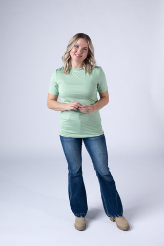 IN STOCK Blair Short Sleeve Top - Sage FINAL SALE