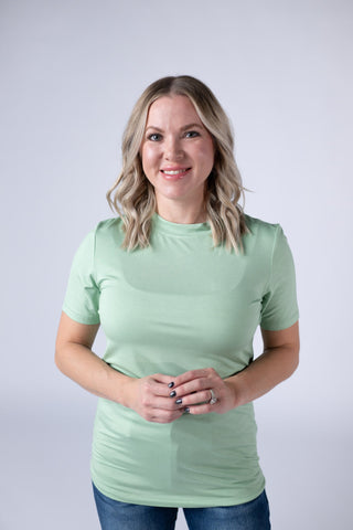 IN STOCK Blair Short Sleeve Top - Sage FINAL SALE