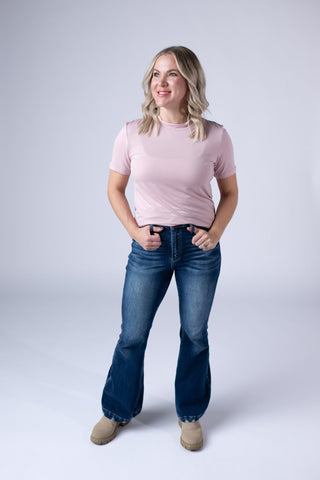 IN STOCK Blair Short Sleeve Top - Blush FINAL SALE