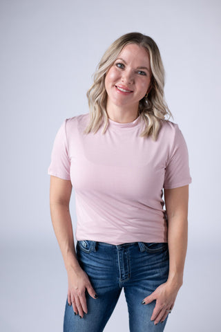 IN STOCK Blair Short Sleeve Top - Blush FINAL SALE