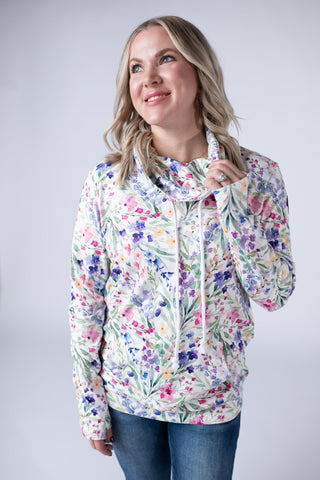 IN STOCK Soft Funnel Neck - Cottage Floral FINAL SALE