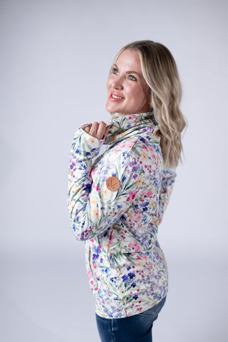 IN STOCK Soft Funnel Neck - Cottage Floral FINAL SALE