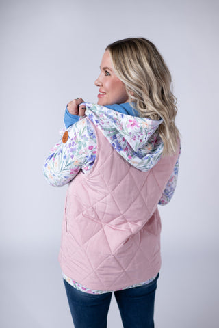 IN STOCK Remy Zip Up Vest - Blush