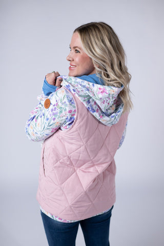 IN STOCK Remy Zip Up Vest - Blush