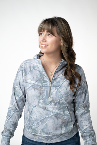IN STOCK Shorter Halfzip Hoodie - Camo