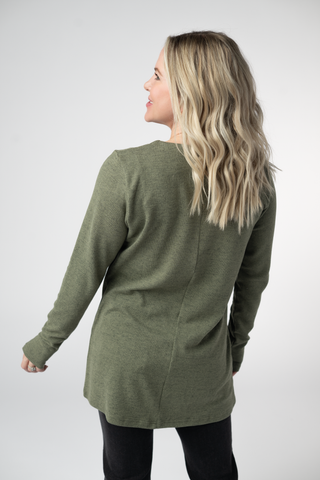 IN STOCK Cori Cardigan - Heathered Olive
