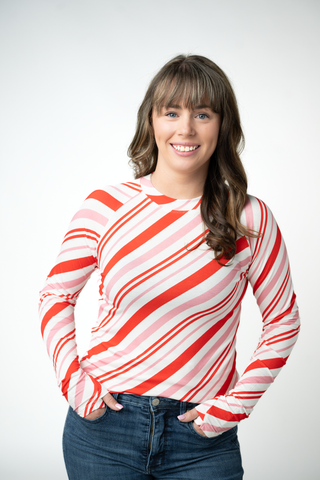 IN STOCK Blair Long Sleeve Top - Candy Cane