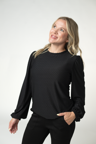 IN STOCK Miranda Dot Top - Black