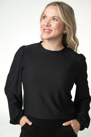 IN STOCK Miranda Dot Top - Black