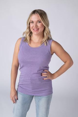 IN STOCK Ava Tank - Heathered Lavender FINAL SALE
