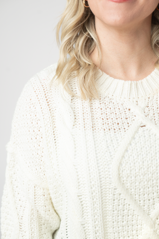 RTS Cable Knit Sweater - Ivory