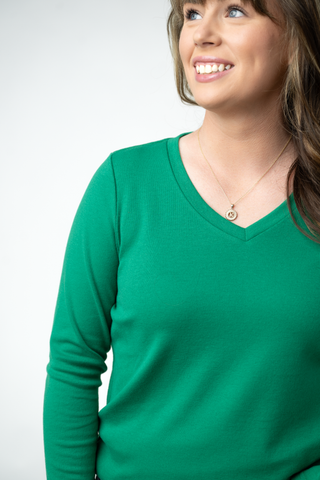 IN STOCK Leah Long Sleeve Top - Green