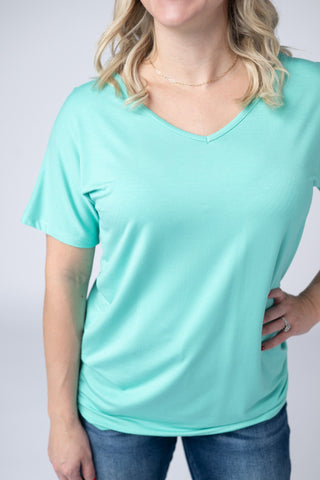 IN STOCK Chloe Cozy Tee - Turquoise