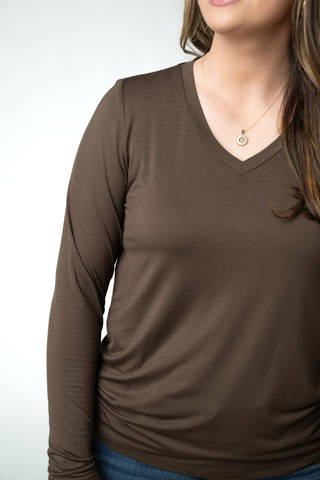IN STOCK Larissa Long Sleeve - Brown