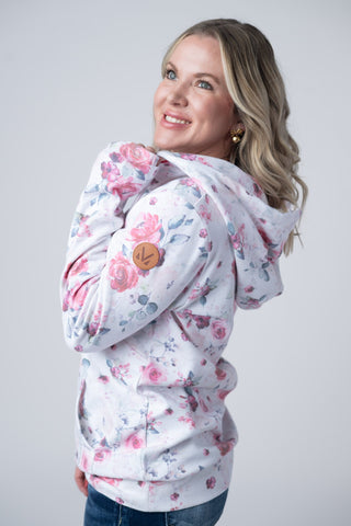 IN STOCK HalfZip Hoodie - Pink Bloom FINAL SALE