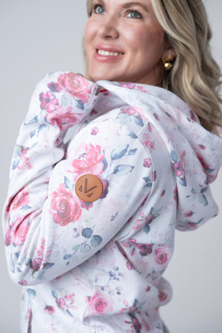 IN STOCK HalfZip Hoodie - Pink Bloom FINAL SALE