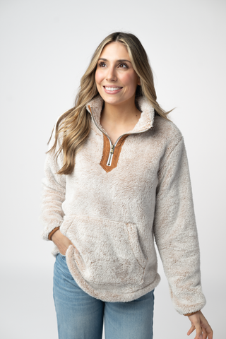 09.02 EN ROUTE Ryan 1/4 Zip Sherpa - Camel