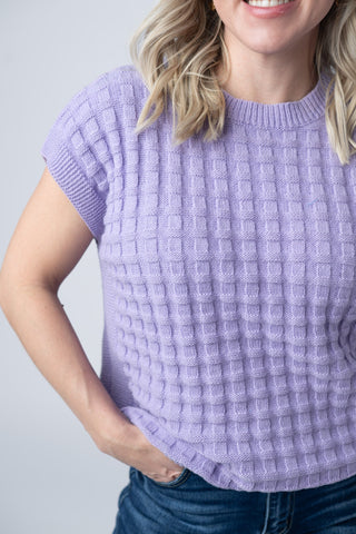 IN STOCK Kelly Knitted Top - Lavender FINAL SALE