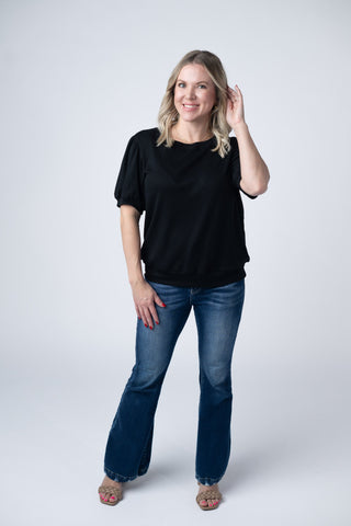 IN STOCK Katie Cozy Top - Black FINAL SALE