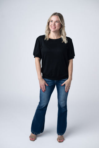 IN STOCK Katie Cozy Top - Black FINAL SALE