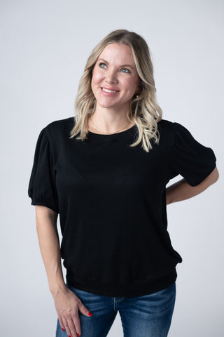 IN STOCK Katie Cozy Top - Black FINAL SALE