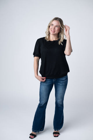 IN STOCK Katie Cozy Top - Black FINAL SALE