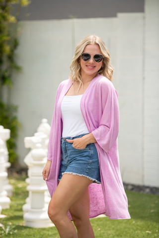 IN STOCK Ellie Cover-Up Kimono - Lilac